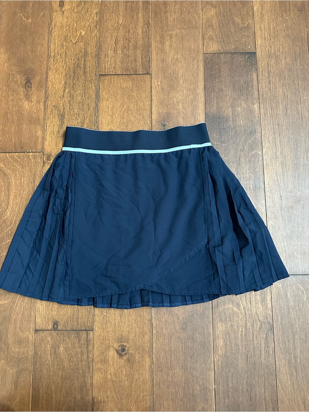 MTA Sport Navy Skater Skirt with Mint Stripe Waistband